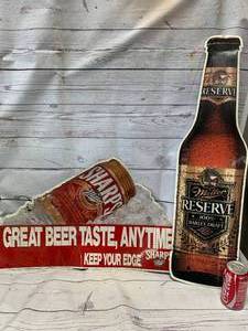 lot 43 image: Miller Beer Vintage Metal Sign