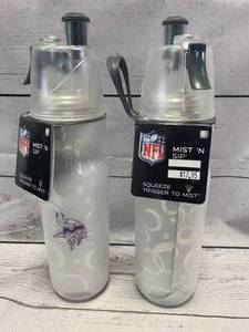 lot 93 image: Minnesota Vikings Lot of 2 Mist n Sip Bottles