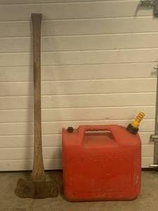 lot 109 image: Axe & Gas Can