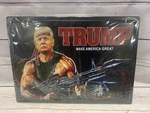 lot 119 image: Trump Metal Sign 12 x 16 12