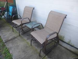 Glider Chair Patio Set