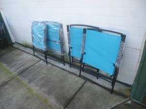 Folding Chairs Blue