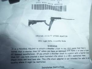 AA&G Butt Stock Adapter 1911