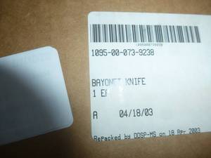 Bayonet Knife & Goggles