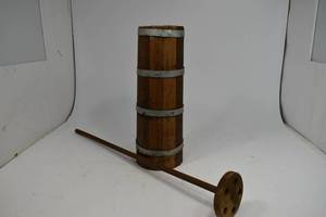 lot 8 image: Vintage Wood Butter Churn