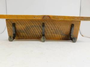 lot 69 image: Homemade Coat Rack with Top Shelf
