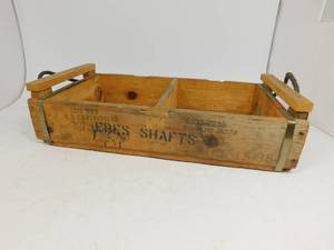 lot 75 image: Vintage Wood Crate with Rope Handles