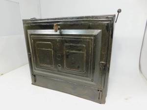 lot 82 image: Antique Portable Oven E-Z-est Way Cook Stove w 2 Glass Windows