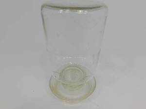 lot 105 image: Vintage Glass Chicken Waterer Feeder Base and Jar