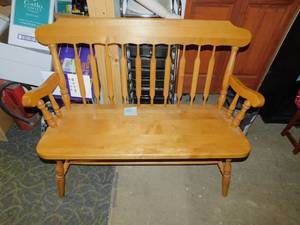 lot 101 image: Decorative Wood Bench