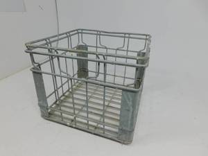 lot 23 image: Vintage Norris Metal Milk Crate