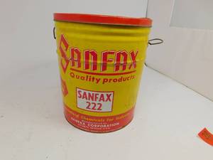 lot 28 image: Vintage Sanfax Metal Chemical Can