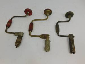 lot 51 image: Antique Hand Drill Brace & Bit Tool  Strap Drill  Hand Drill