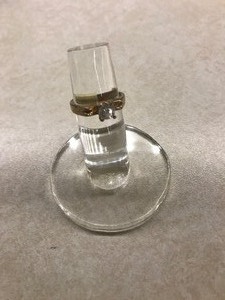 Gold Ring with Clear Round Stone