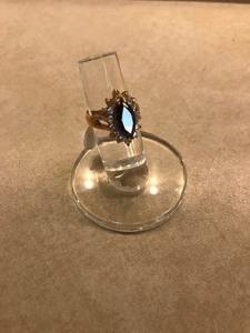 Purple Marquise, with 14 Clear Stones Fashion Ring - Size 8 12