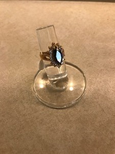 Purple Marquise, with 14 Clear Stones Fashion Ring - Size 9