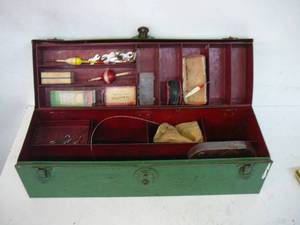 lot 31 image: Metal Tackle Box & Tackle