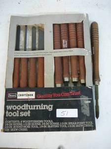 lot 51 image: Craftsman Wood Turning Tool Set