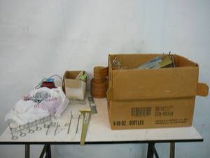 lot 147 image: Peg Board HookBracketsShelf BracketsEtc