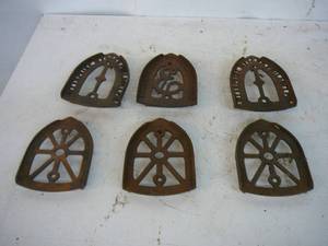 lot 161 image: Antique Iron Holders