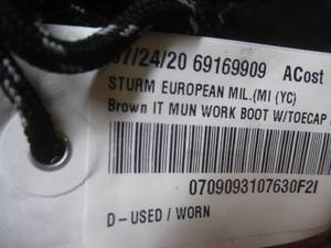 lot 55 image: Sturm European Work Boot Size 46 UK