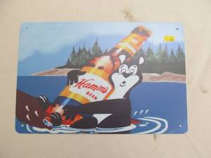 Hamms beer metal sign