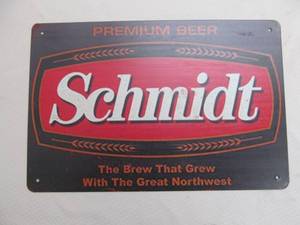 Schmidt beer metal sign