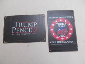 trump pence 2020 metal sign