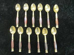 vintage brass demitasse spoons