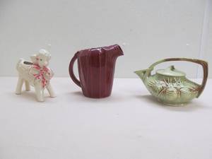 McCoy planter, tea kettle, pitcher
