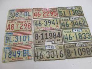 vintage South Dakota License plates