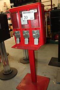lot 20 image: Bulk Candy Dispenser 3-Head Stand $.25