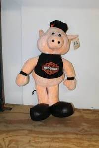 lot 63 image: Harley-Davidson Pig Stuffed Animal