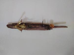 lot 10 image: Vintage Driftwood & Metal Wall Sculpture