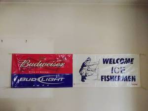 lot 30 image: BudweiserBud Light Vinyl Sign
