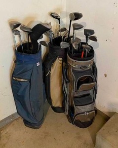 lot 204 image: Three Sets of Clubs with Bags