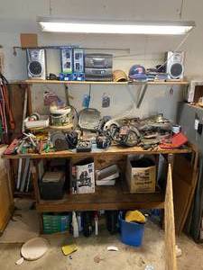 lot 206 image: Lot of Misc. Hand Tools and Power Tools with Misc. Supplies