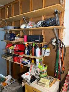 lot 207 image: Lot of Misc. Garage Items and Supplies
