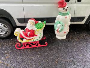 lot 213 image: Two Christmas Blow Molds