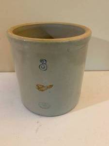 lot 219 image: Three Gallon Redwing Crock