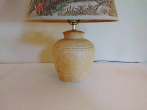 lot 53 image: Tabletop Lamp with Deer Shade