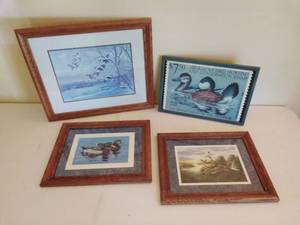 lot 57 image: Framed Duck Art