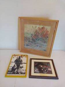 lot 58 image: Hunting and Fishing Themed Art
