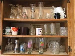 lot 162 image: Lot of Drinking Glasses