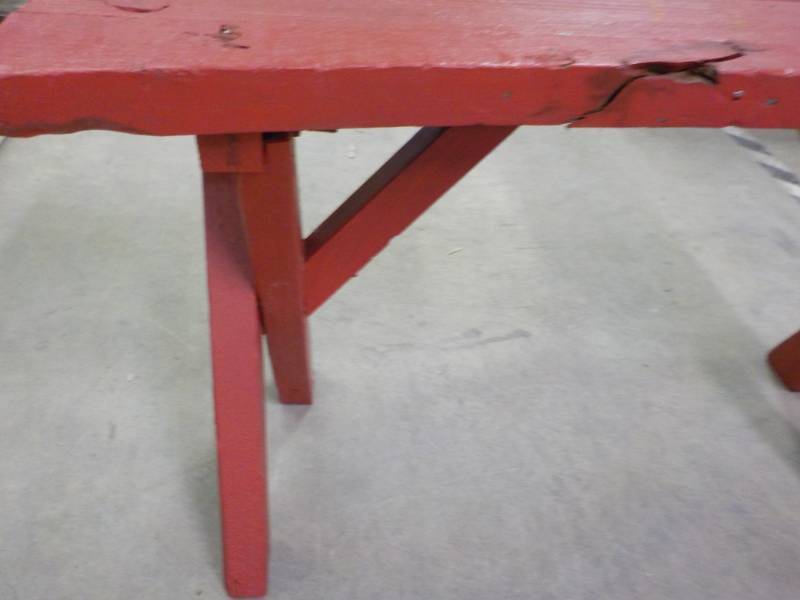 lot 338 image: Outdoor Wood Bench... End of K