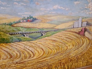 lot 10 image: Vibrant Framed Oil On Canvas By M. Hedberg