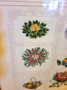 lot 12 image: Framed Embroidered Fancy Linen