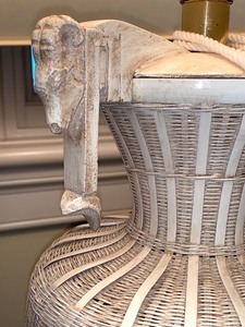 lot 29 image: Decorative Wicker Lamp