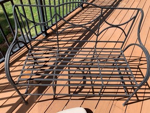 lot 182 image: Deorative Metal Bench