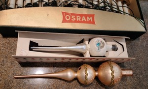 lot 78 image: Vintage Christmas Lights and Two Tree Toppers